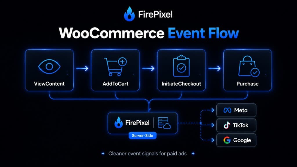 WooCommerce event flow from ViewContent to Purchase